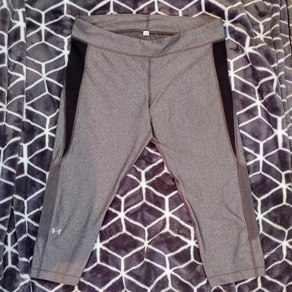 Grey, Under Armour, athletic leggings